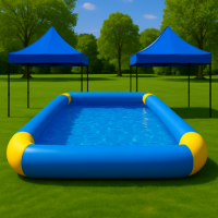 에어안전수영장 대형 가족풀장 4M+캐노피2개