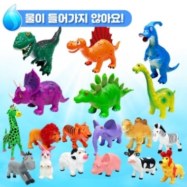 소프트 티거공룡 6마리+티거동물 12마리