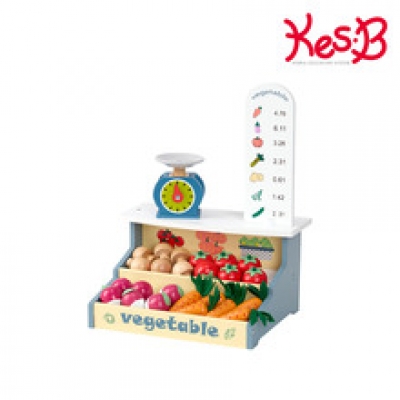 [캐스B]플레이 원목슈퍼마켓놀이대야채(2825)