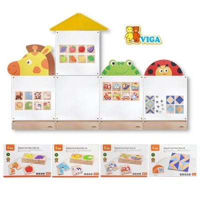 [VIGA] 9-동물 하우스 자석 보드판 벽걸이 + (자석놀이 4종)